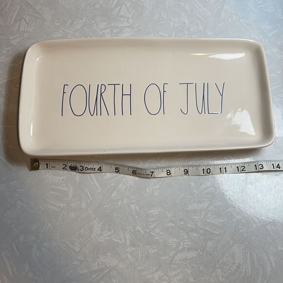 NWT Rae Dunn ceramic FORTH OF JULY platter/plate - Picture 4 of 5